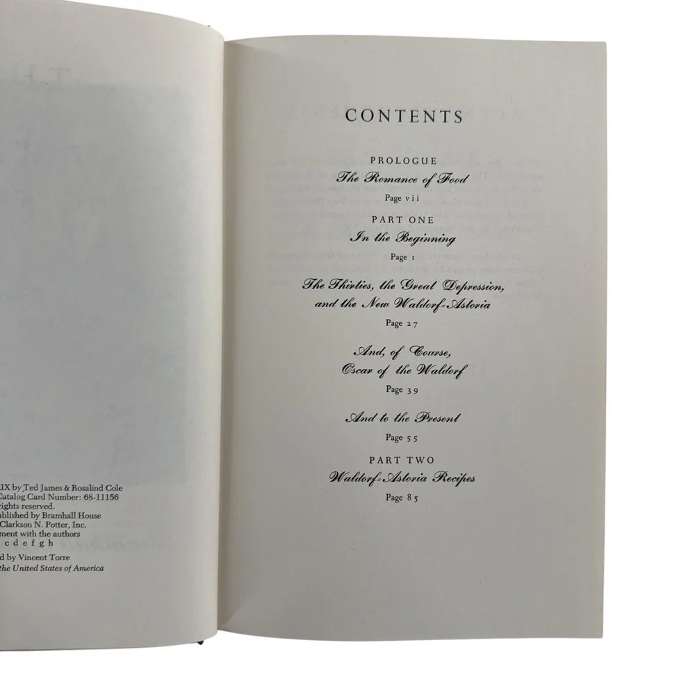 The Waldorf-Astoria Cookbook‎ Ted James Rosalind Cole HC Vintage